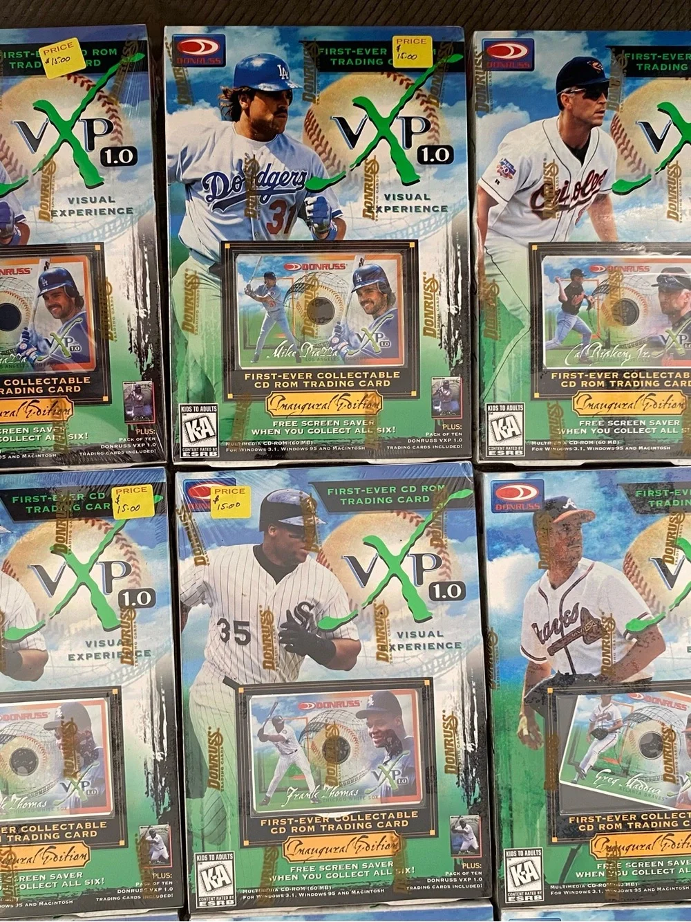 NEW Vintage Baseball 1997 Donruss VXP 1.0 CD Rom & Pack 10 Cards Collection NOS